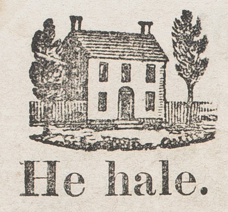 Illustration showing a New England style house
