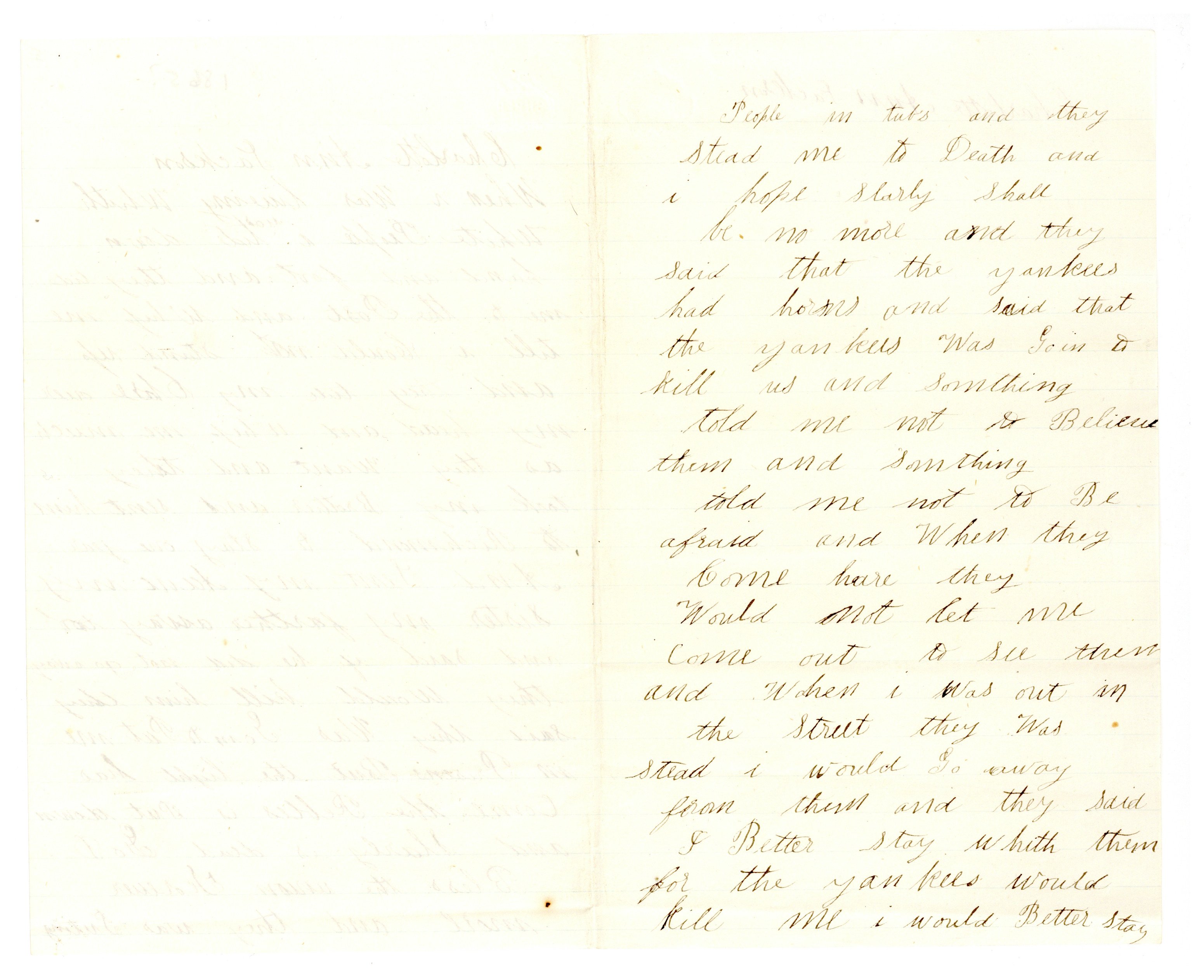 Second page of Charlotte Ann Jackson's letter