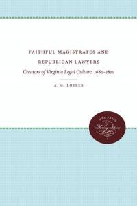 Book cover for Faithful Magistrates and Republican Lawyers